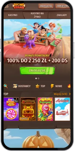 Stone Vegas — podgląd interfejsu mobilnego