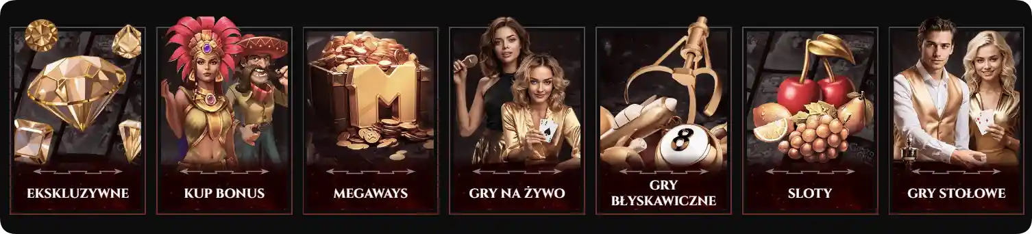 Legiano Casino katalog gier z filtrami i kategoriami