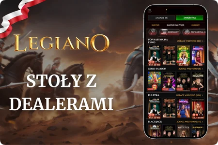 Legiano Casino kasyno na żywo z dealerami przy stołach