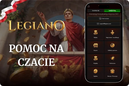 Legiano Casino kontakt z obsługą klienta przez czat