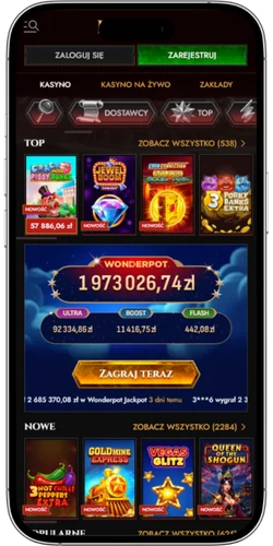 Legiano Casino katalog gier kasynowych na urządzeniu mobilnym