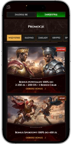 Legiano Casino pole na kod promocyjny w panelu bonusów