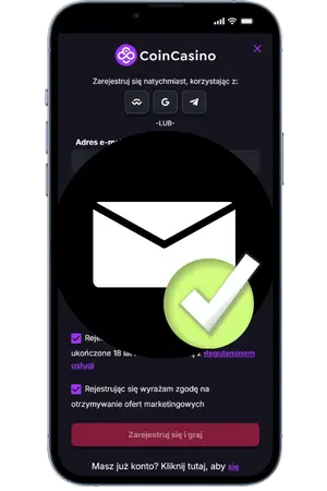 CoinCasino Potwierdź e-mail
