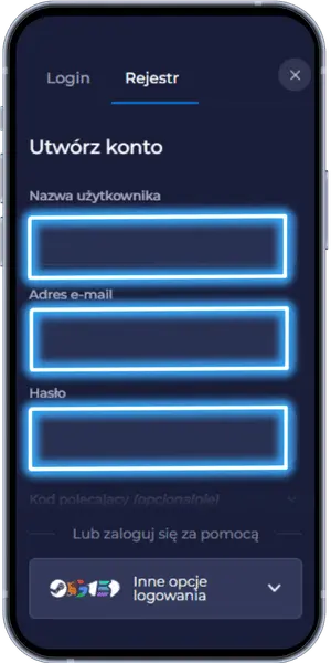 Rainbet Otwórz zakładkę Rejestr